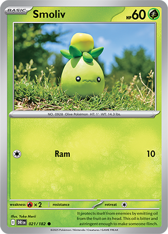 021/182 Smoliv - Destined Rivals - Pokémon card (English)