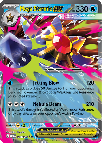 021/088 Mega Starmie EX (Perfect Order) Pokémon card (English)