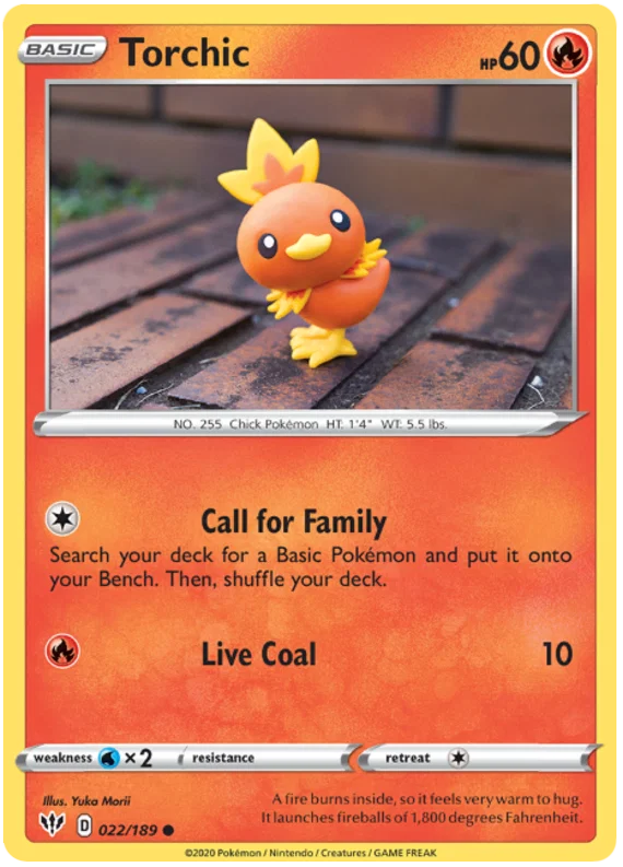 022/189 Torchic (Darkness Ablaze) Pokemon card (English)