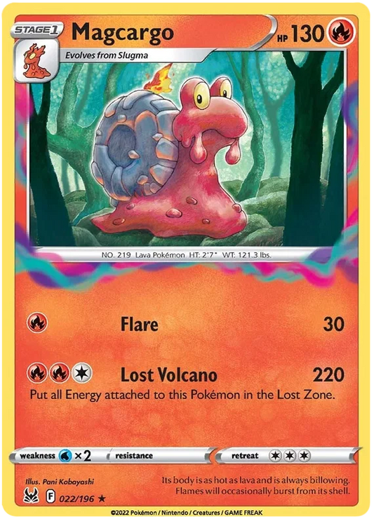 022/196 Magcargo (Rare) (Lost Origin) Pokemon card (English)
