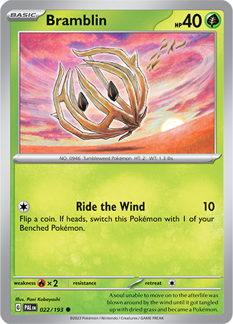 022/193 Bramblin - Paldea Evolved - Pokémon card (English)