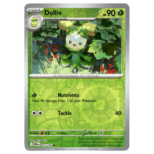 022/182 Dolliv (Reverse Holo) - Destined Rivals - Pokémon card (English)