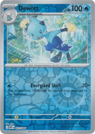 022/086 Dewott (Reverse Holo) (White Flare) Pokemon card (English)