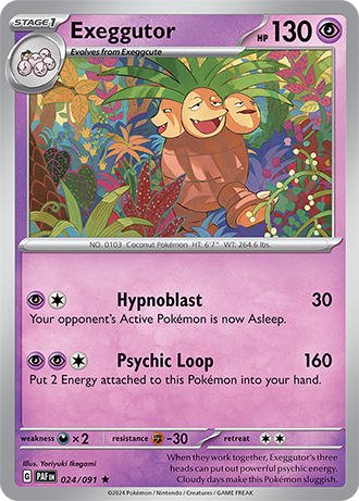 024/091 Exeggutor (Holo) - Paldean Fates - Pokémon card (English)