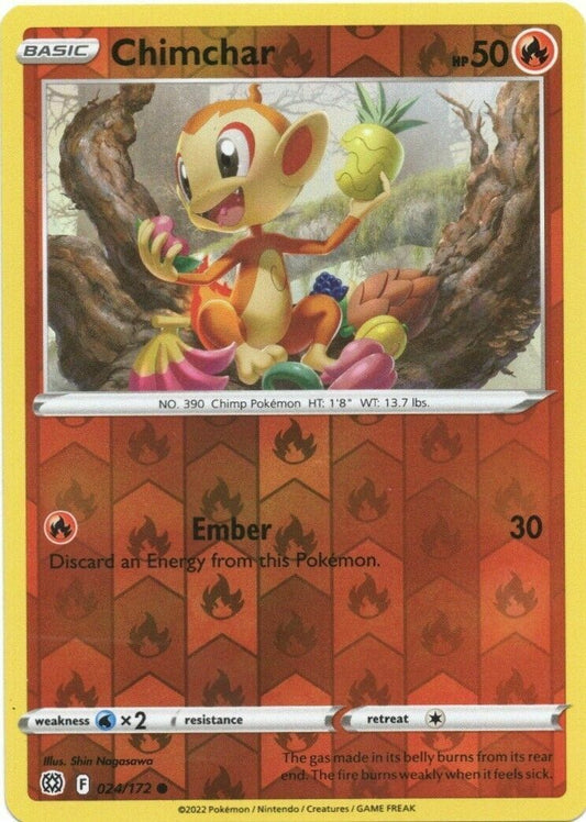 024/172 Chimchar (Reverse Holo) / Basic / Common (Brilliant Stars) English card