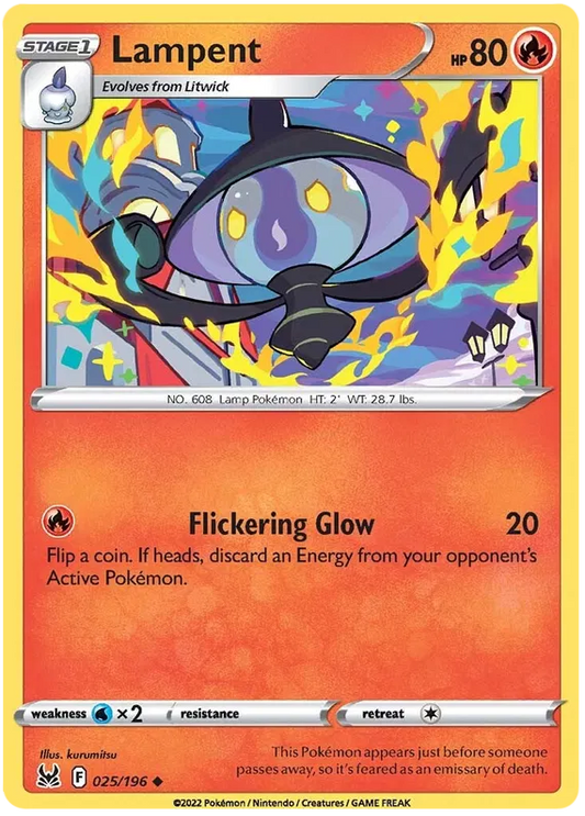 025/196 Lampent (Lost Origin) Pokemon card (English)