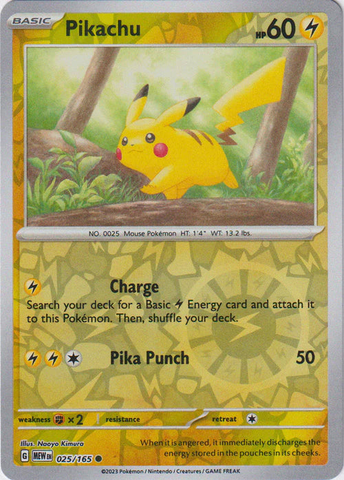 025/165 Pikachu (Reverse Holo) - Pokémon 151 - Pokémon card (English)