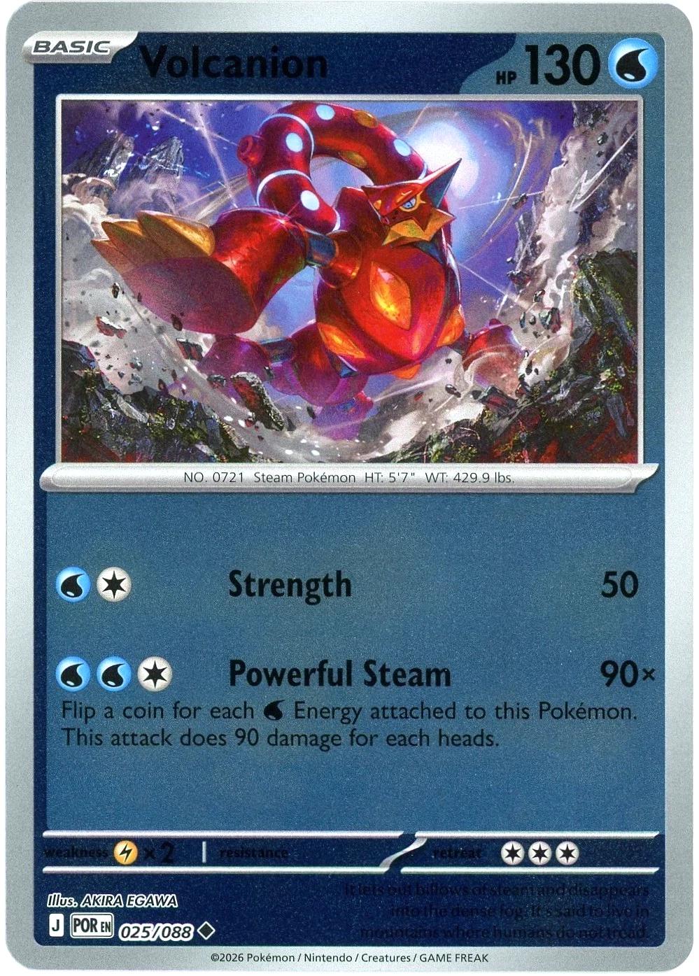 025/088 Volcanion (Reverse Holo) (Perfect Order) Pokémon card (English)