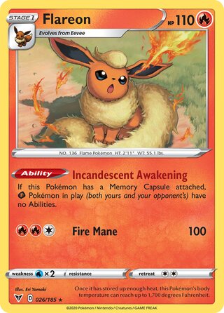 026/185 Flareon - Vivid Voltage - Pokémon card (English)