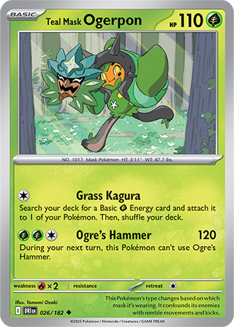 026/182 Teal Mask Ogerpon - Destined Rivals - Pokémon card (English)