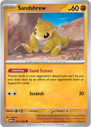 027/165 Sandshrew - Pokémon 151 - Pokémon card (English)