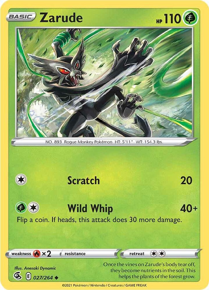 027/264 Zarude / Basic / Common (Fusion Strike) English card
