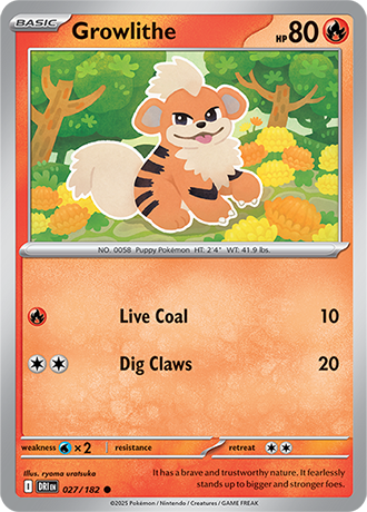 027/182 Growlithe - Destined Rivals - Pokémon card (English)