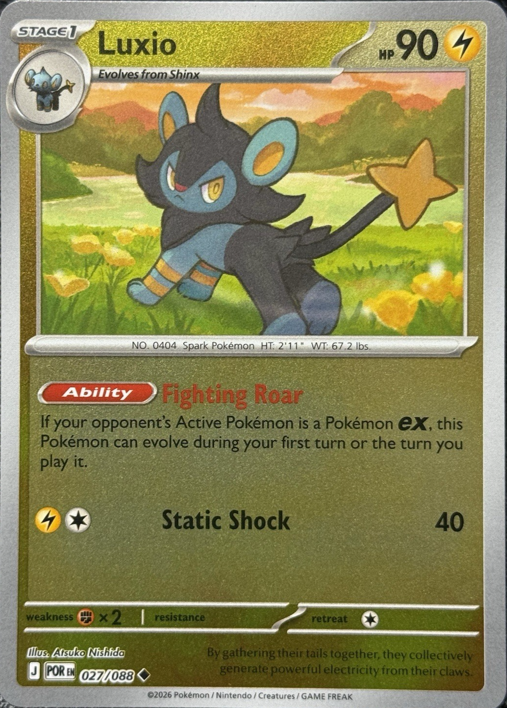 027/088 Luxio (Reverse Holo) (Perfect Order) Pokémon card (English)