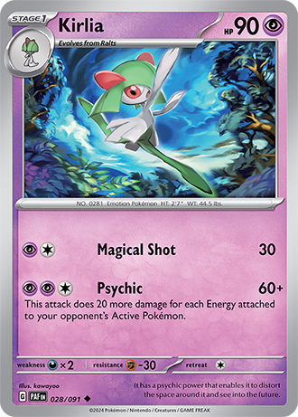 028/091 Kirlia - Paldean Fates - Pokémon card (English)