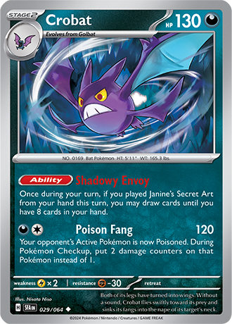 029/064 Crobat (Shrouded Fable) Pokemon card (English)