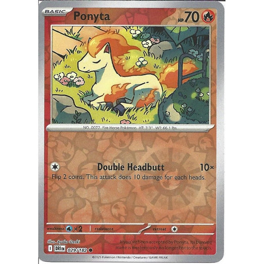 029/182 Ponyta (Reverse Holo) - Destined Rivals - Pokémon card (English)