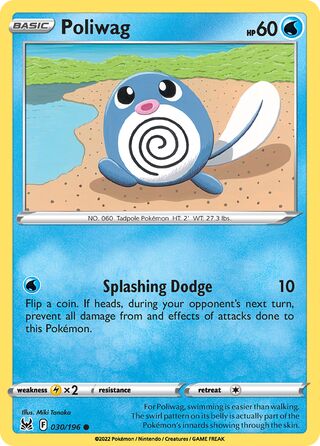 030/196 Poliwag (Lost Origin) Pokemon card (English)