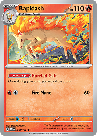 030/182 Rapidash - Destined Rivals - Pokémon card (English)