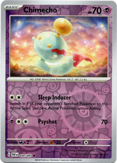 030/091 Chimecho (Reverse Holo) - Paldean Fates - Pokémon card (English)