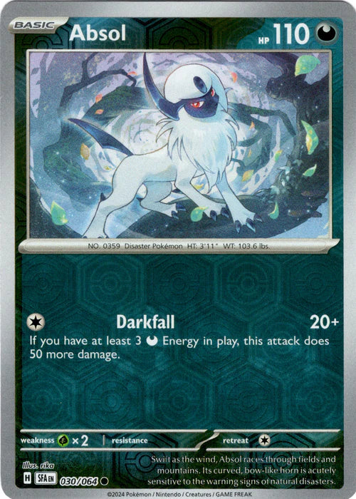 030/064 Absol (Reverse Holo) (Shrouded Fable) Pokemon Card (English)