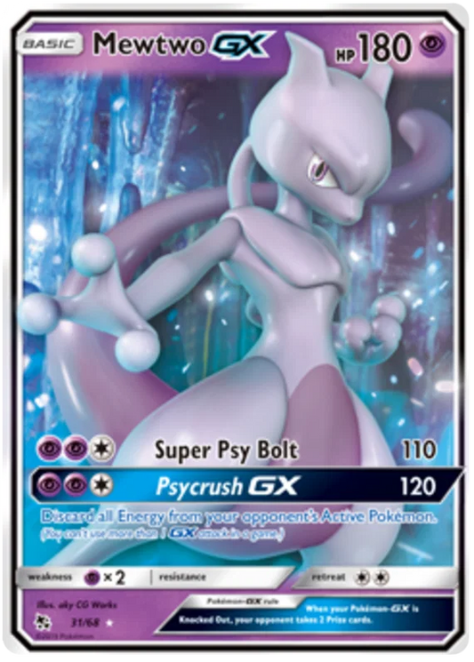 31/68 Mewtwo GX (Hidden Fates) Pokémon card (English)