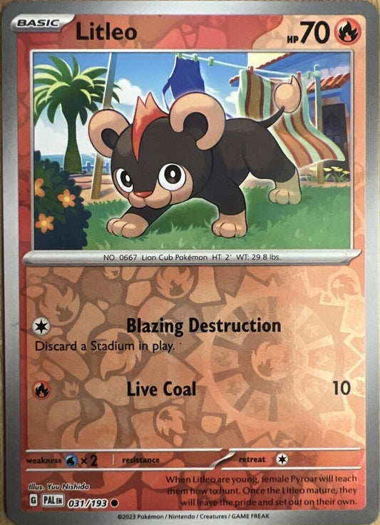 031/193 Litleo Reverse holo - Paldea Evolved - Pokémon card (English)