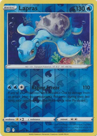 031/172 Lapras (Reverse Holo) (Rare) (Brilliant Stars) Pokemon card (English)