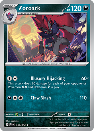 032/064 Zoroark (Holo) (Shrouded Fable) Pokemon card (English)