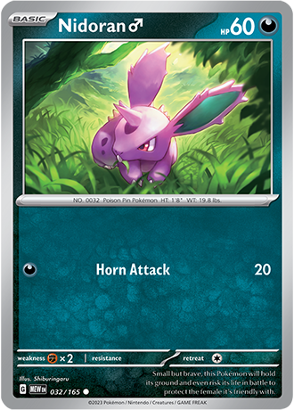 032/165 Nidoran ♂ - Pokémon 151 - Pokémon card (English)