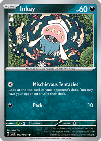 033/064 Inkay (Shrouded Fable) Pokemon card (English)