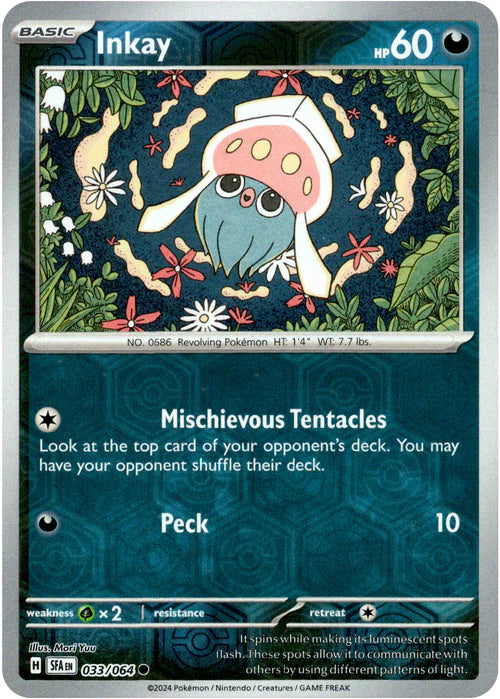033/064 Inkay (Reverse Holo) (Shrouded Fable) Pokemon card (English)