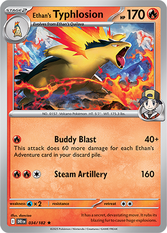 034/182 Ethan's Typhlosion (Holo) - Destined Rivals - Pokémon card (English)
