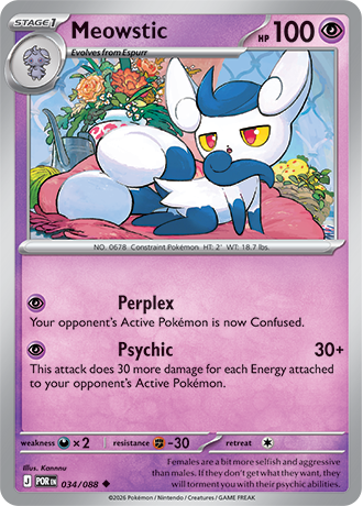 034/088 Meowstic (Perfect Order) Pokémon card (English)
