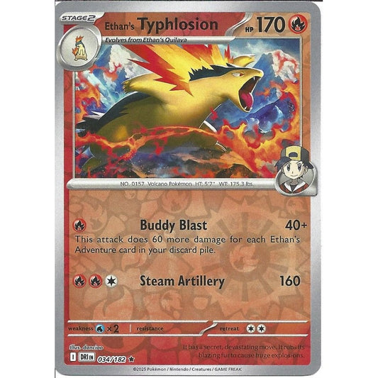 034/182 Ethan's Typhlosion (Reverse Holo) - Destined Rivals - Pokémon card (English)