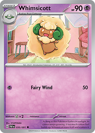 035/091 Whimsicott - Paldean Fates - Pokémon card (English)