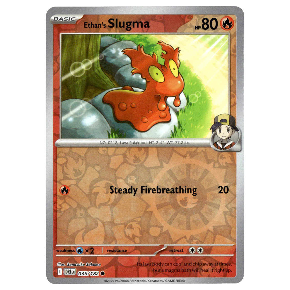 035/182 Ethan's Slugma (Reverse Holo) - Destined Rivals - Pokémon card (English)