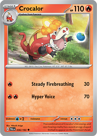 036/193 Crocalor - Paldea Evolved - Pokémon card (English)