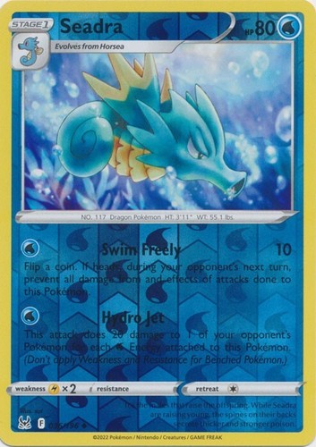 036/196 Seadra (Reverse Holo) (Lost Origin) Pokemon card (English)