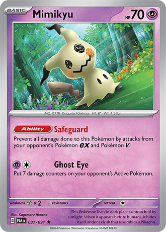 037/091 Mimikyu (Holo) - Paldean Fates - Pokémon card (English)