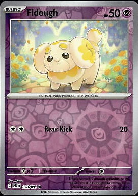 038/091 Fidough (Reverse Holo) - Paldean Fates - Pokémon card (English)