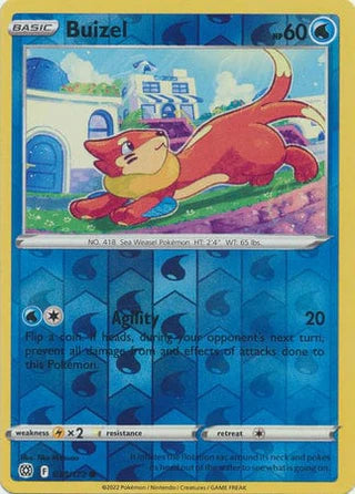 038/172 Buizel (Reverse Holo) (Brilliant Stars) Pokemon card (English)