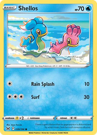 039/196 Shellos (Lost Origin) Pokemon card (English)