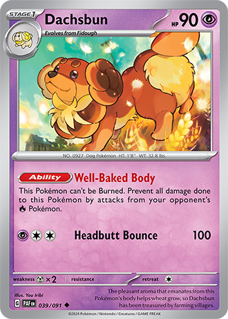039/091 Dachsbun - Paldean Fates - Pokémon card (English)