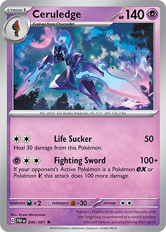 040/091 Ceruledge (Holo) - Paldean Fates - Pokémon card (English)