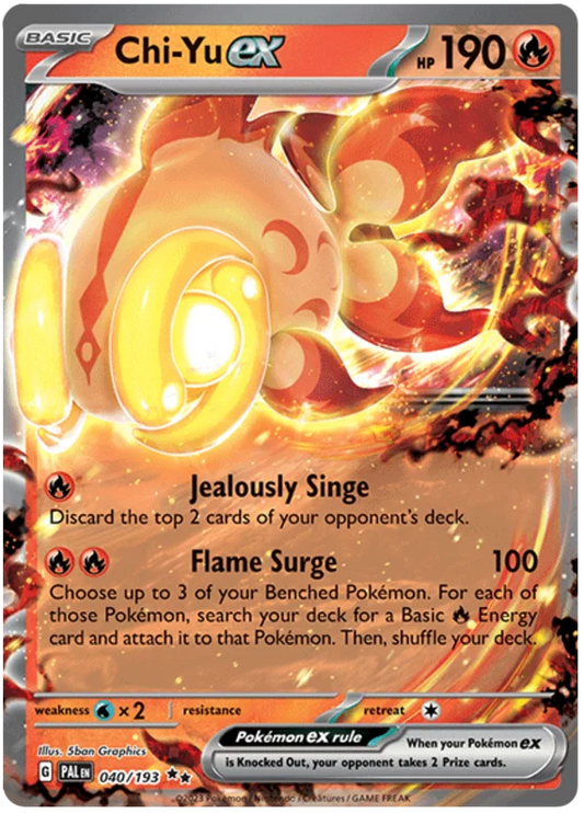 040/193 Chi-Yu EX (Paldea Evolved) Pokémon card (English)