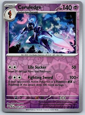040/091 Ceruledge (Reverse Holo) - Paldean Fates - Pokémon card (English)