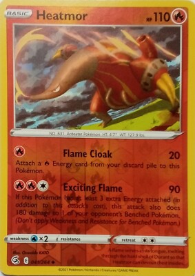 041/264 Heatmor (Reverse Holo) (Fusion Strike) Pokemon card (English)