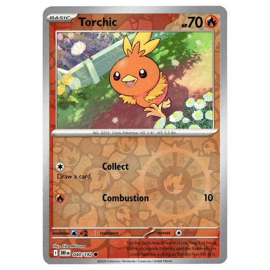 040/182 Torchic (Reverse Holo) - Destined Rivals - Pokémon card (English)