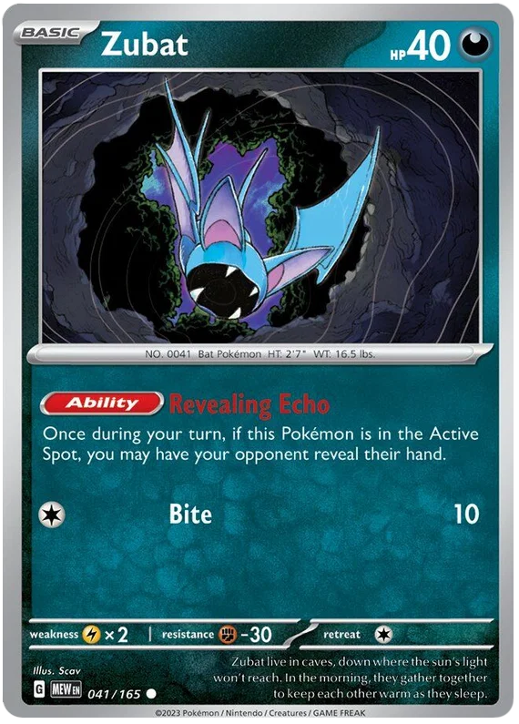 041/165 Zubat - Pokémon 151 - Pokémon card (English)